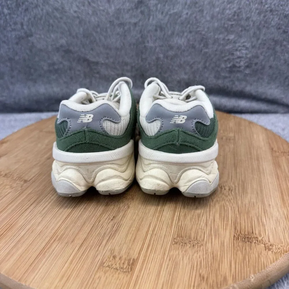 New Balance 9060 Shoes Boys Size 9 Green Suede Mesh Sneakers IV9060VG No Insoles